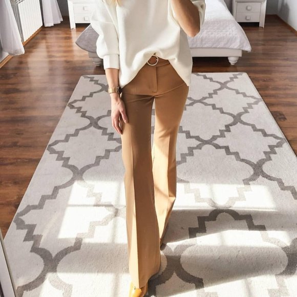 ZARA FLARED PANTS Camel 8135/703 BLOGGER FAVE - Picture 8 of 9